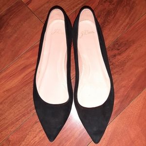 J. Crew Black Pointed Toe Flats